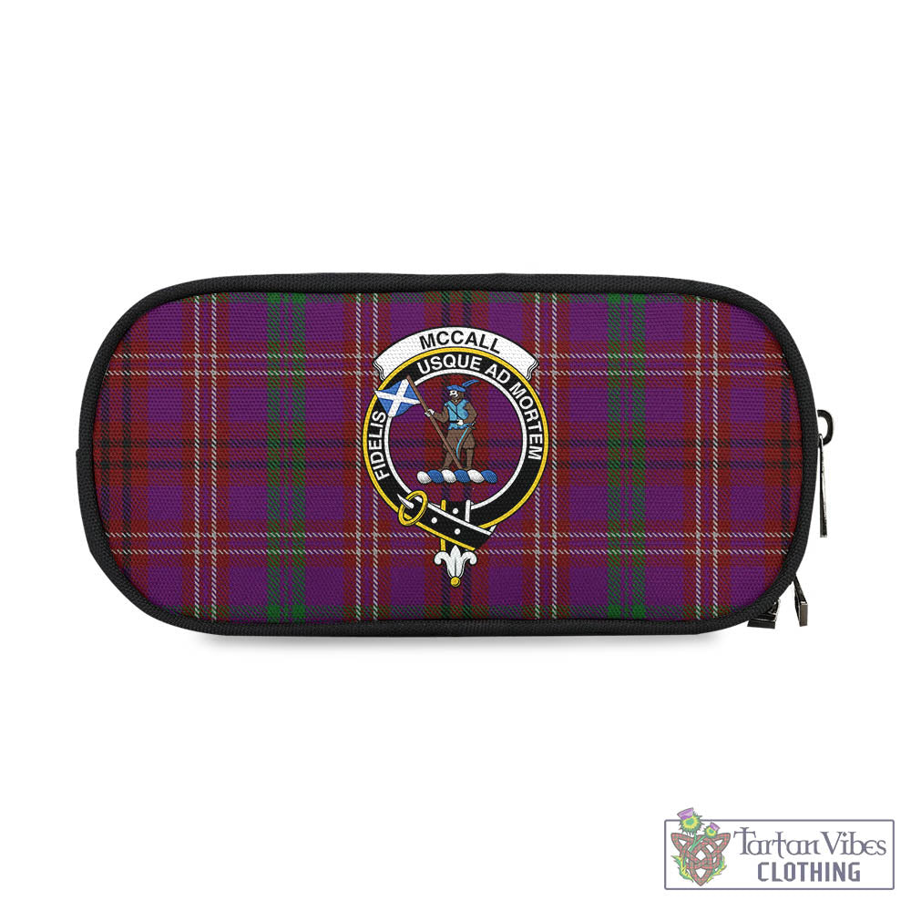 McCall (Caithness) Tartan Pen and Pencil Case with Family Crest One Size 4.13*8.74 inch - Tartan Vibes Clothing