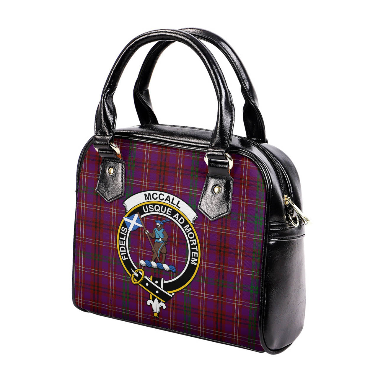 McCall (Caithness) Tartan Shoulder Handbags with Family Crest - Tartanvibesclothing