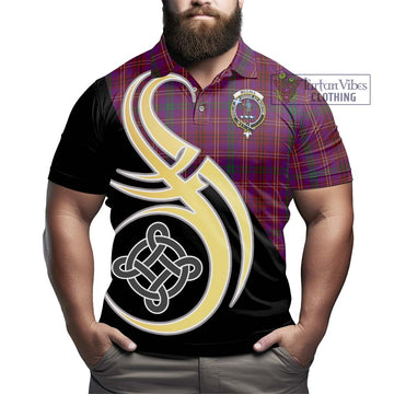 McCall (Caithness) Tartan Polo Shirt with Family Crest and Celtic Symbol Style - Tartan Vibes Clothing