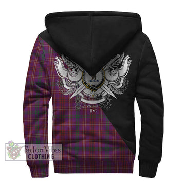 McCall (Caithness) Tartan Sherpa Hoodie with Family Crest and Military Logo Style - Tartan Vibes Clothing