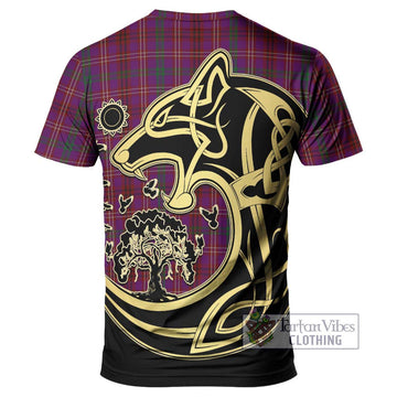 McCall (Caithness) Tartan T-Shirt with Family Crest Celtic Wolf Style - Tartan Vibes Clothing