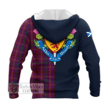 McCall (Caithness) Tartan Knitted Hoodie Alba with Scottish Lion Royal Arm Half Style - Tartan Vibes Clothing