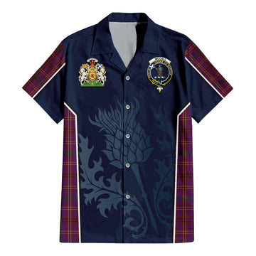 McCall (Caithness) Tartan Hawaiian Shirt with Family Crest and Scottish Thistle Vibes Sport Style - Tartan Vibes Clothing