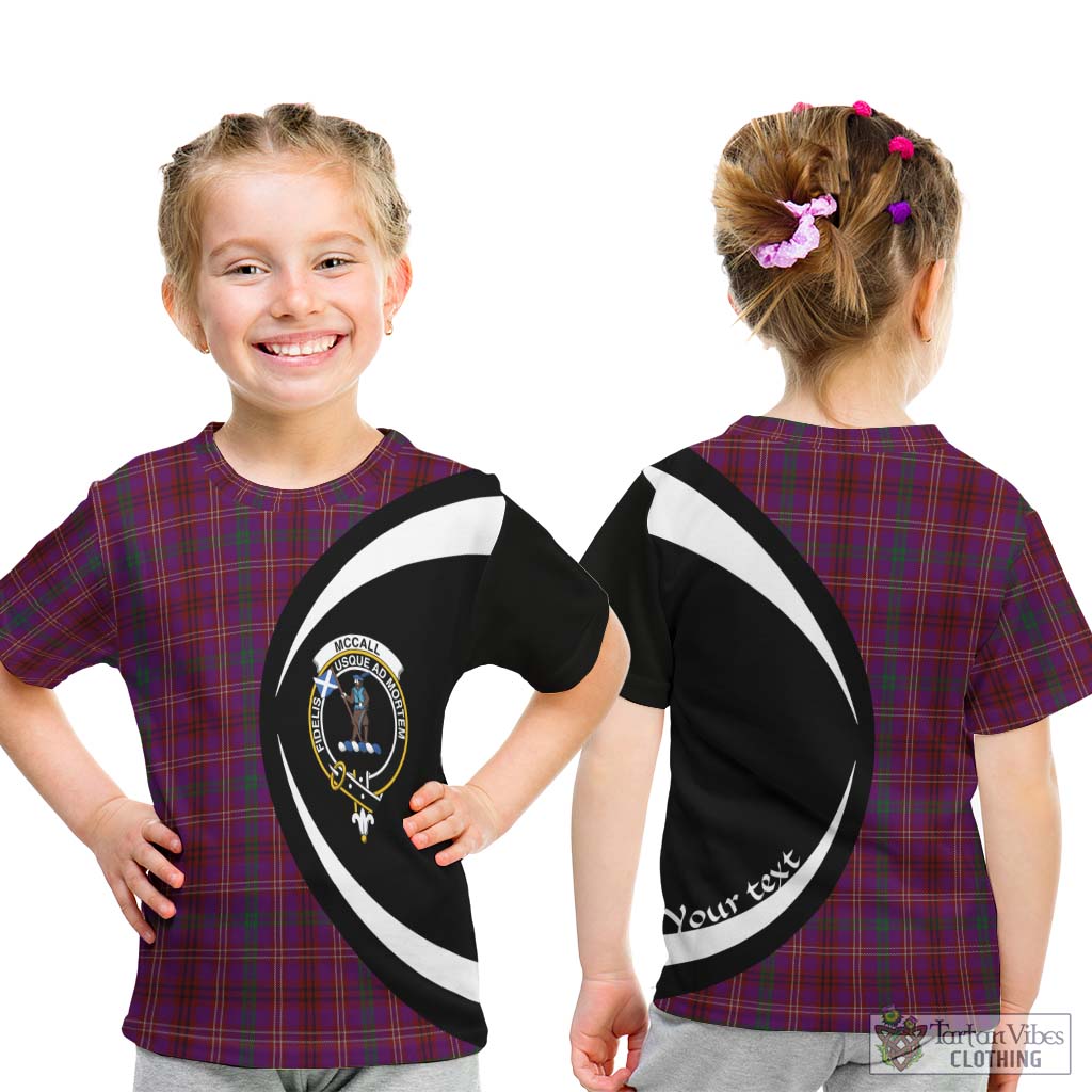 McCall (Caithness) Tartan Kid T-Shirt with Family Crest Circle Style - Tartan Vibes Clothing