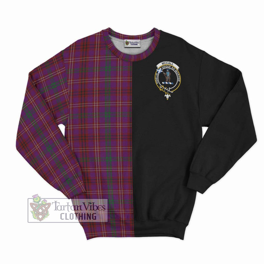 McCall (Caithness) Tartan Sweatshirt with Family Crest and Half Of Me Style - Tartan Vibes Clothing