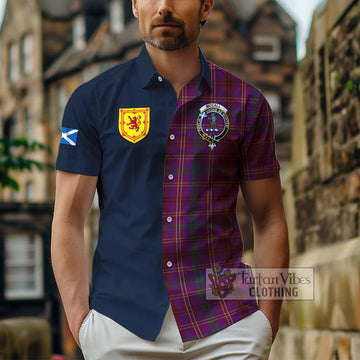 McCall (Caithness) Tartan Hawaiian Shirt Alba with Scottish Lion Royal Arm Half Style - Tartan Vibes Clothing
