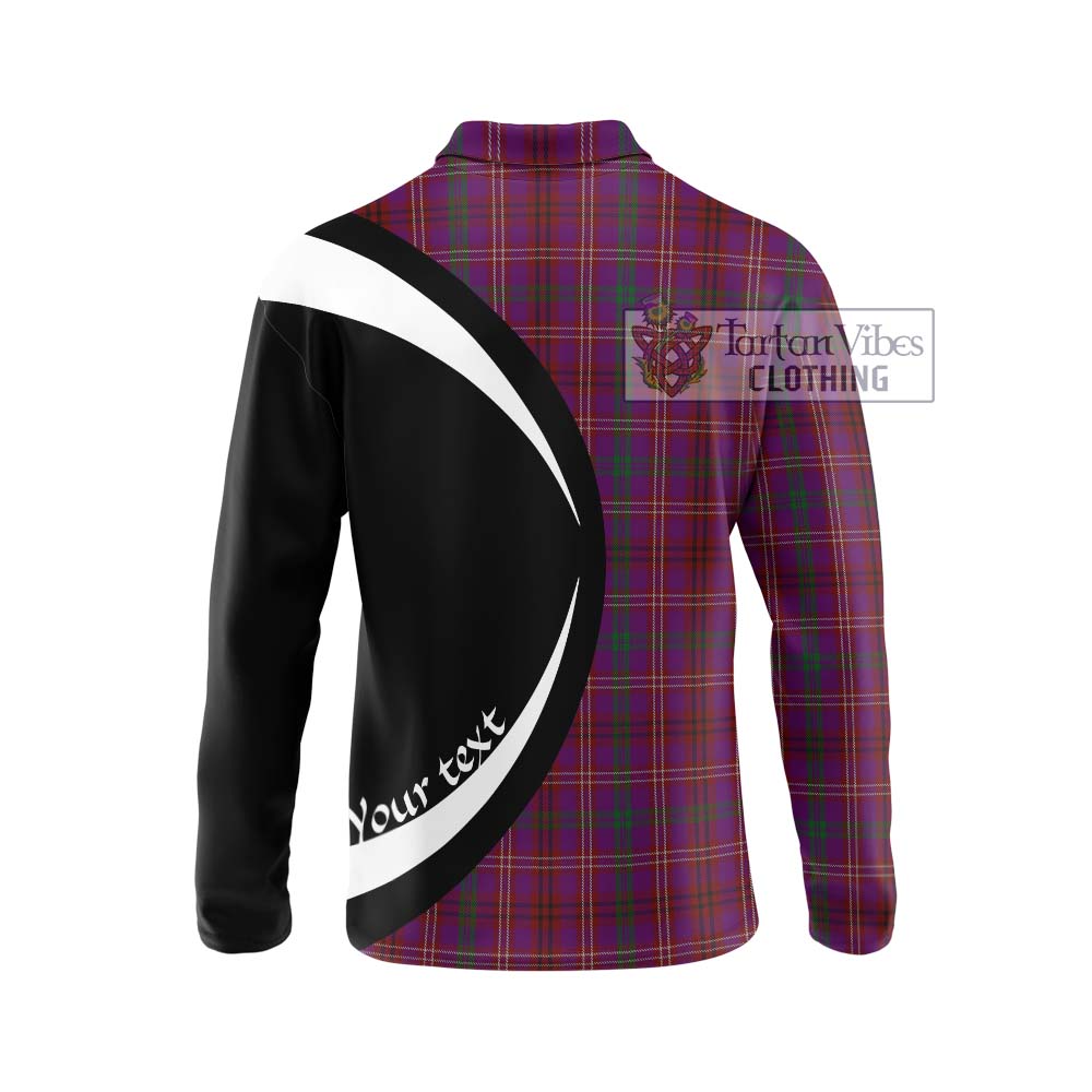 McCall (Caithness) Tartan Long Sleeve Polo Shirt with Family Crest Circle Style - Tartan Vibes Clothing