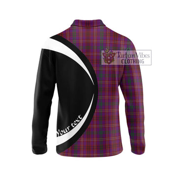 McCall (Caithness) Tartan Long Sleeve Polo Shirt with Family Crest Circle Style - Tartan Vibes Clothing