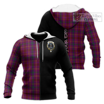 McCall (Caithness) Tartan Knitted Hoodie with Family Crest and Half Of Me Style Unisex Knitted Zip Hoodie - Tartan Vibes Clothing