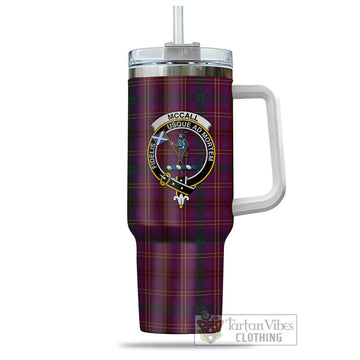 McCall (Caithness) Tartan Tumbler with Handle with Family Crest - Tartan Vibes Clothing
