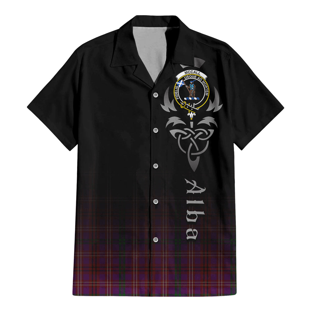 McCall (Caithness) Tartan Hawaiian Shirt Shirt Featuring Alba Gu Brath Family Crest Celtic Inspired - Tartan Vibes Clothing