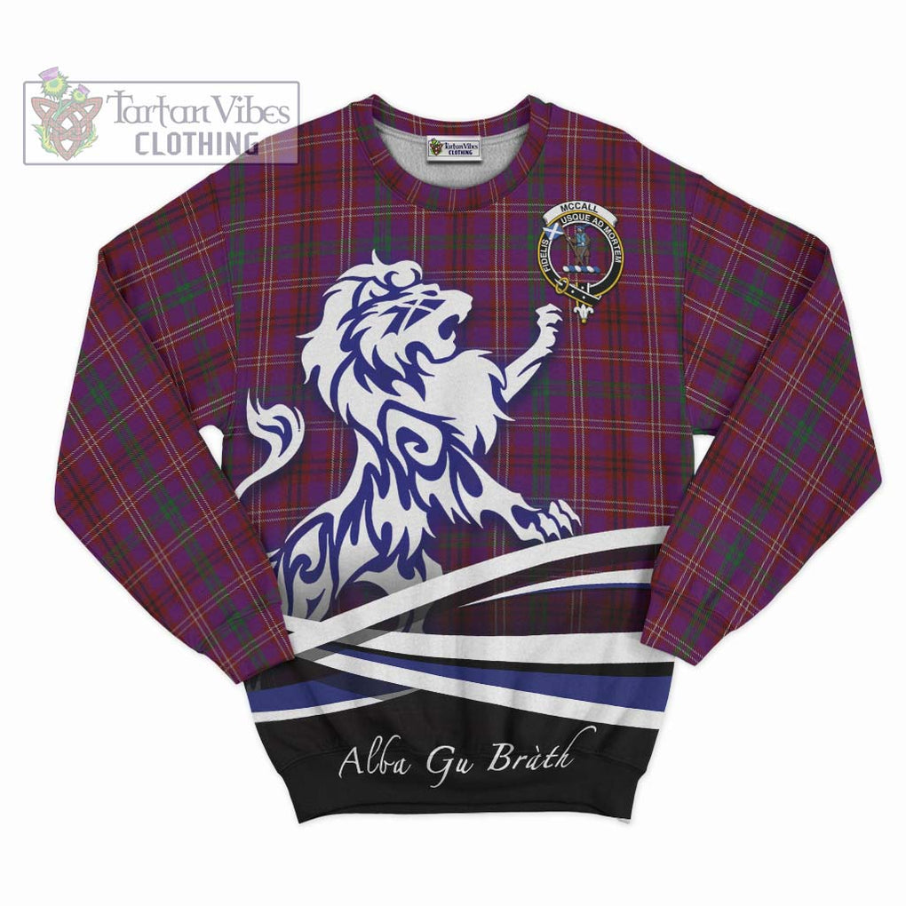 McCall (Caithness) Tartan Sweatshirt with Alba Gu Brath Regal Lion Emblem - Tartan Vibes Clothing