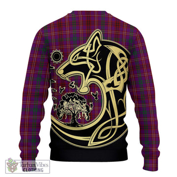 McCall (Caithness) Tartan Ugly Sweater with Family Crest Celtic Wolf Style - Tartan Vibes Clothing