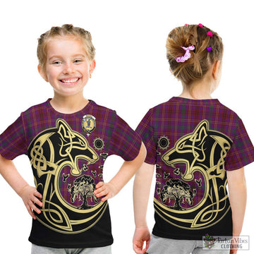 McCall (Caithness) Tartan Kid T-Shirt with Family Crest Celtic Wolf Style - Tartan Vibes Clothing