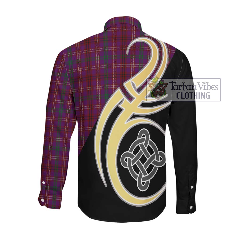 McCall (Caithness) Tartan Long Sleeve Button Shirt with Family Crest and Celtic Symbol Style Men's Shirt - Tartan Vibes Clothing