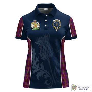 McCall (Caithness) Tartan Women's Polo Shirt with Family Crest and Scottish Thistle Vibes Sport Style - Tartan Vibes Clothing