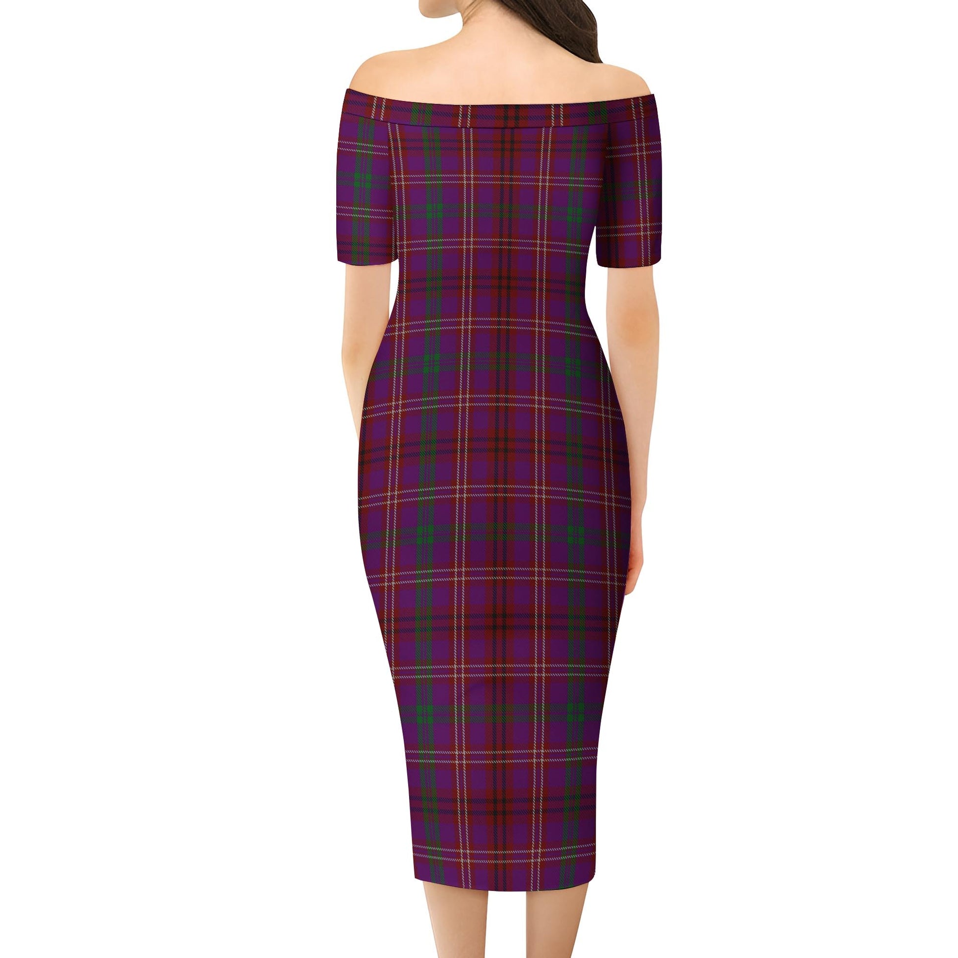 McCall (Caithness) Tartan Off Shoulder Lady Dress - Tartan Vibes Clothing