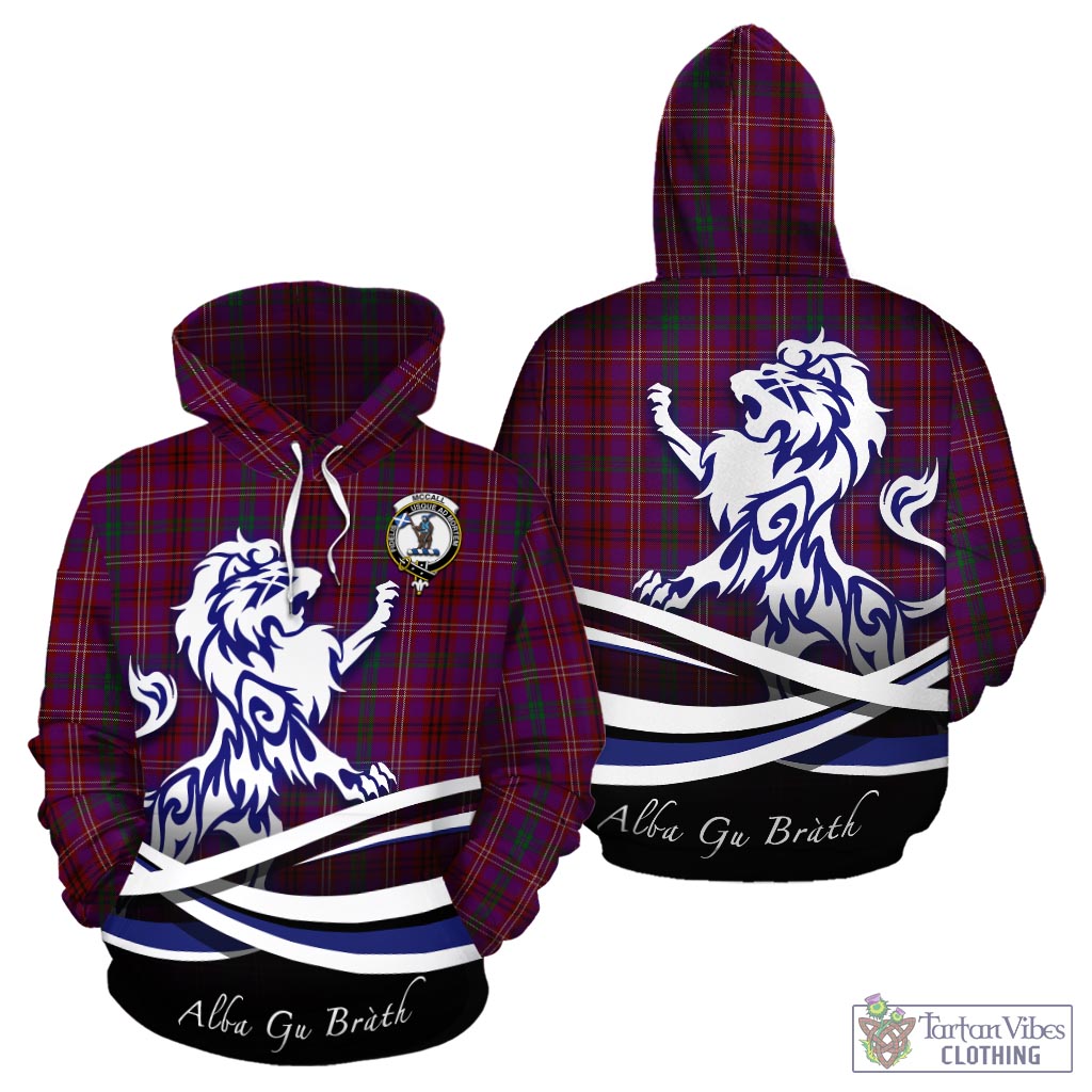 McCall (Caithness) Tartan Hoodie with Alba Gu Brath Regal Lion Emblem - Tartan Vibes Clothing