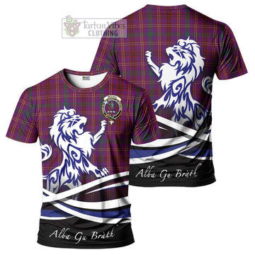 McCall (Caithness) Tartan Cotton T-shirt with Alba Gu Brath Regal Lion Emblem Women's Shirt - Tartan Vibes Clothing