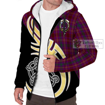 McCall (Caithness) Tartan Sherpa Hoodie with Family Crest and Celtic Symbol Style - Tartan Vibes Clothing