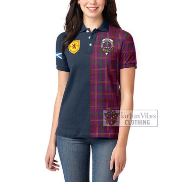McCall (Caithness) Tartan Women's Polo Shirt Alba with Scottish Lion Royal Arm Half Style - Tartan Vibes Clothing