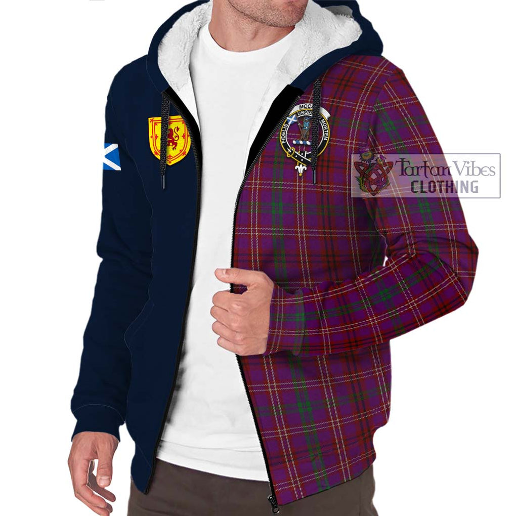 McCall (Caithness) Tartan Sherpa Hoodie Alba with Scottish Lion Royal Arm Half Style - Tartan Vibes Clothing