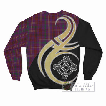 McCall (Caithness) Tartan Sweatshirt with Family Crest and Celtic Symbol Style - Tartan Vibes Clothing