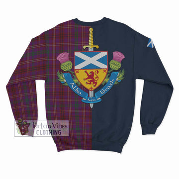 McCall (Caithness) Tartan Sweatshirt Alba with Scottish Lion Royal Arm Half Style - Tartan Vibes Clothing