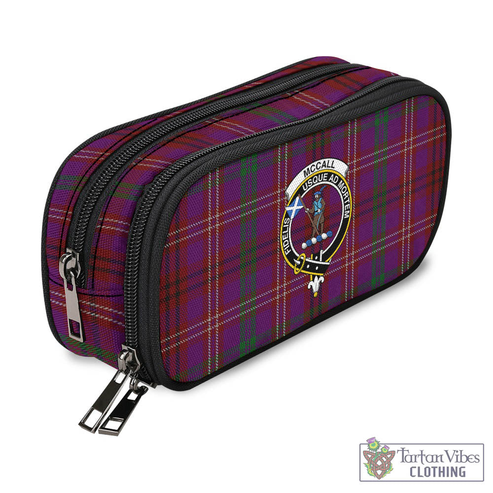 McCall (Caithness) Tartan Pen and Pencil Case with Family Crest - Tartan Vibes Clothing