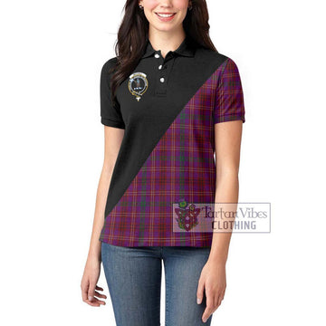 McCall (Caithness) Tartan Women's Polo Shirt with Family Crest and Military Logo Style - Tartan Vibes Clothing