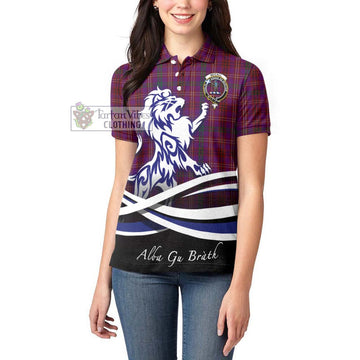 McCall (Caithness) Tartan Women's Polo Shirt with Alba Gu Brath Regal Lion Emblem - Tartan Vibes Clothing
