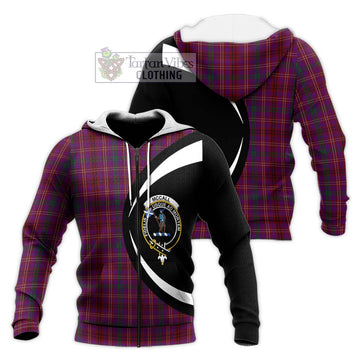 McCall (Caithness) Tartan Knitted Hoodie with Family Crest Circle Style Unisex Knitted Zip Hoodie - Tartan Vibes Clothing