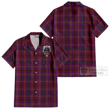 McCall (Caithness) Tartan Cotton Hawaiian Shirt with Family Crest - Tartan Vibes Clothing