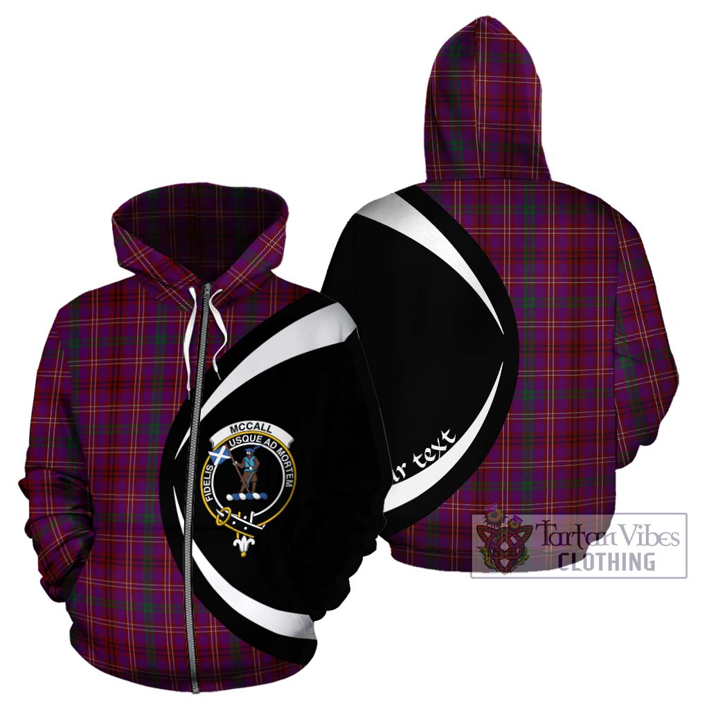 McCall (Caithness) Tartan Hoodie with Family Crest Circle Style - Tartan Vibes Clothing