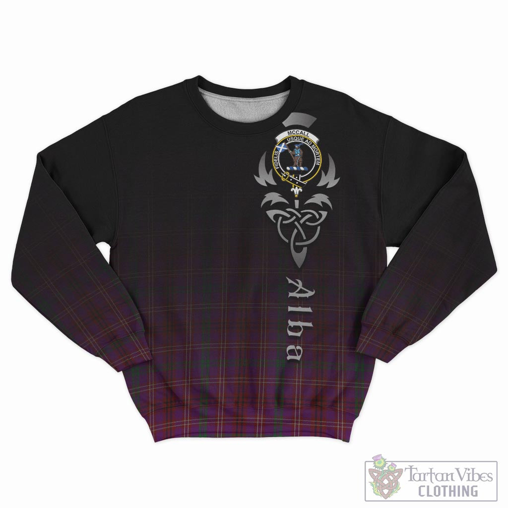 McCall (Caithness) Tartan Sweatshirt Featuring Alba Gu Brath Family Crest Celtic Inspired - Tartan Vibes Clothing