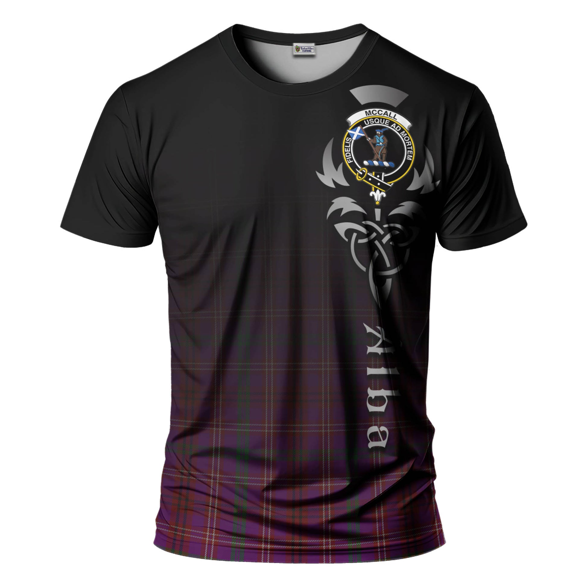 McCall (Caithness) Tartan T-Shirt Featuring Alba Gu Brath Family Crest Celtic Inspired - Tartan Vibes Clothing