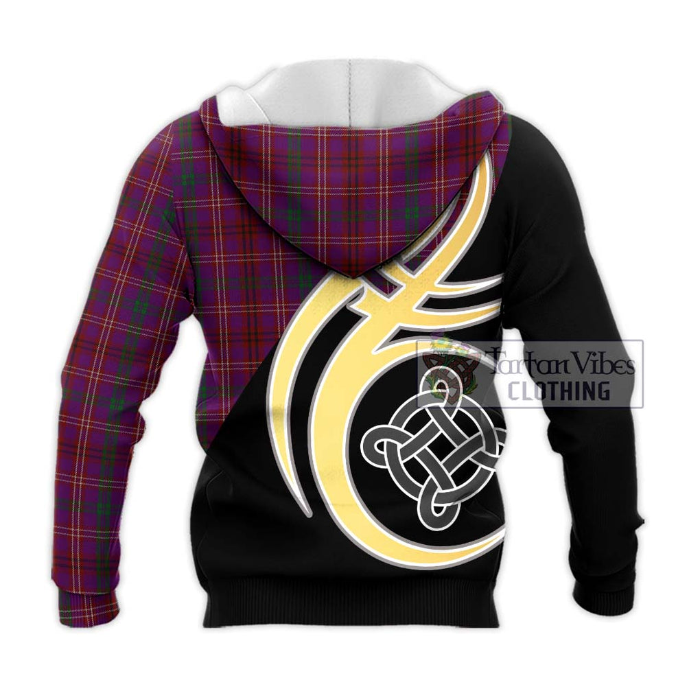 McCall (Caithness) Tartan Knitted Hoodie with Family Crest and Celtic Symbol Style - Tartan Vibes Clothing