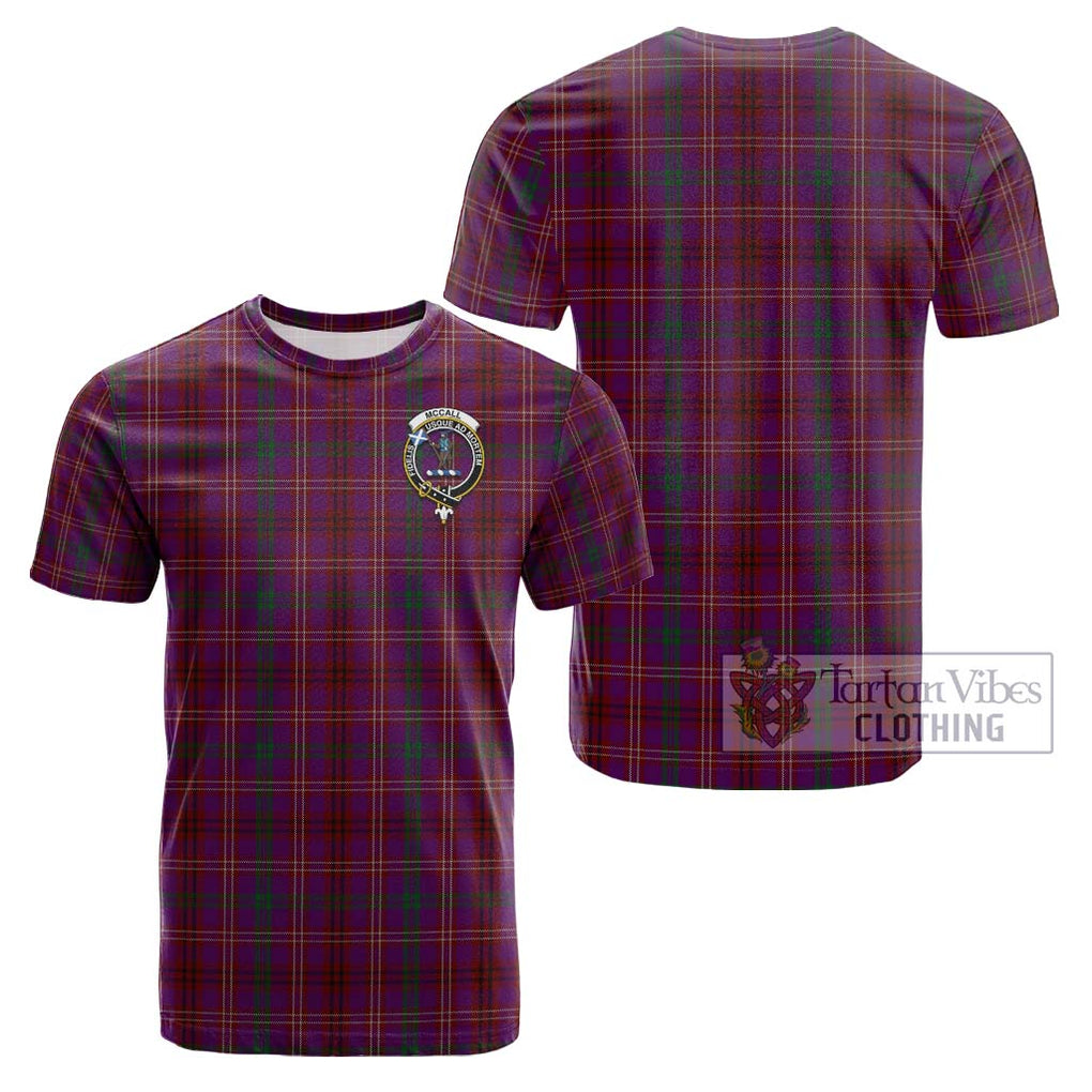 McCall (Caithness) Tartan Cotton T-Shirt with Family Crest - Tartan Vibes Clothing