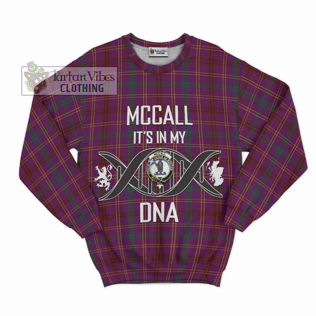 McCall (Caithness) Tartan Sweatshirt with Family Crest DNA In Me Style - Tartan Vibes Clothing