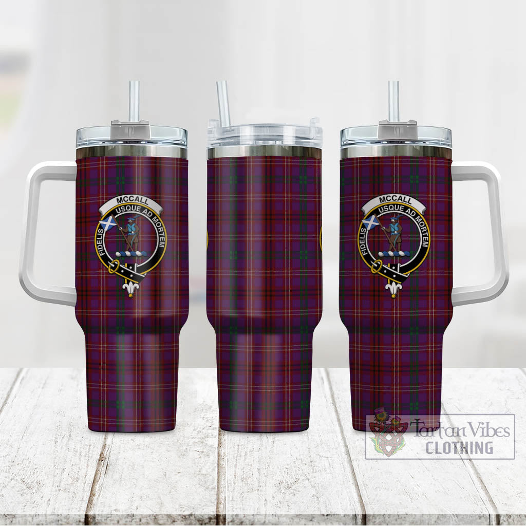 McCall (Caithness) Tartan Tumbler with Handle with Family Crest - Tartan Vibes Clothing