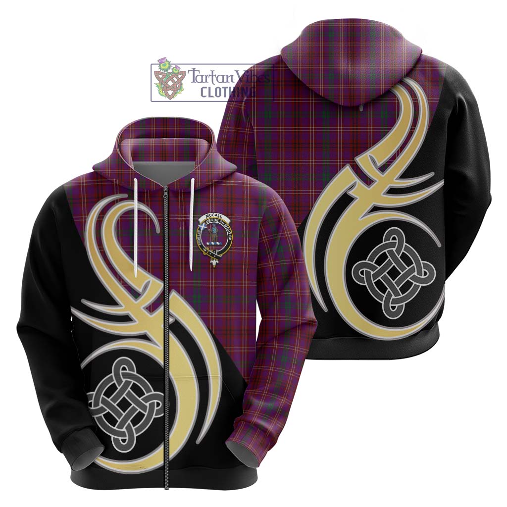 McCall (Caithness) Tartan Hoodie with Family Crest and Celtic Symbol Style - Tartan Vibes Clothing
