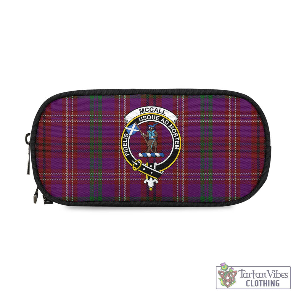 McCall (Caithness) Tartan Pen and Pencil Case with Family Crest - Tartan Vibes Clothing