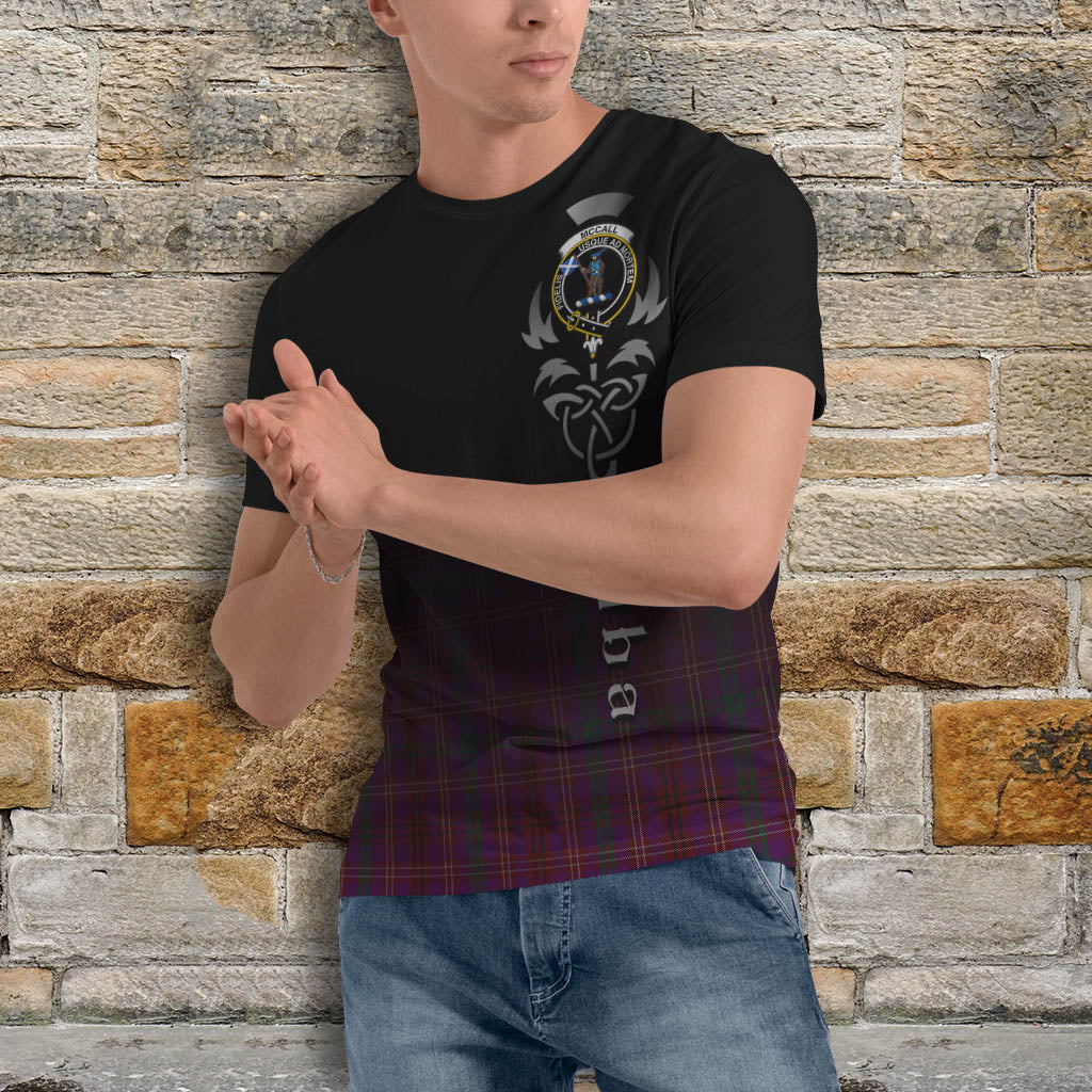 McCall (Caithness) Tartan T-Shirt Featuring Alba Gu Brath Family Crest Celtic Inspired - Tartan Vibes Clothing