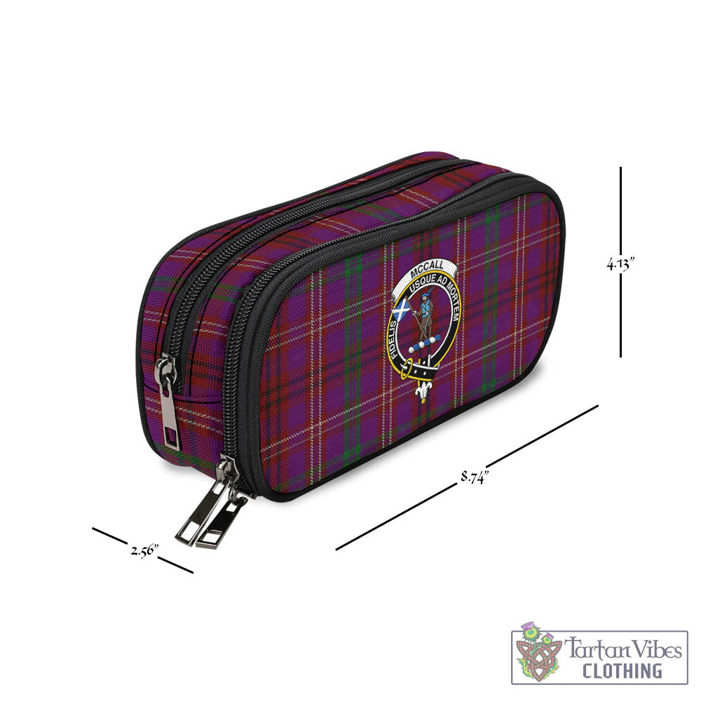 McCall (Caithness) Tartan Pen and Pencil Case with Family Crest - Tartan Vibes Clothing