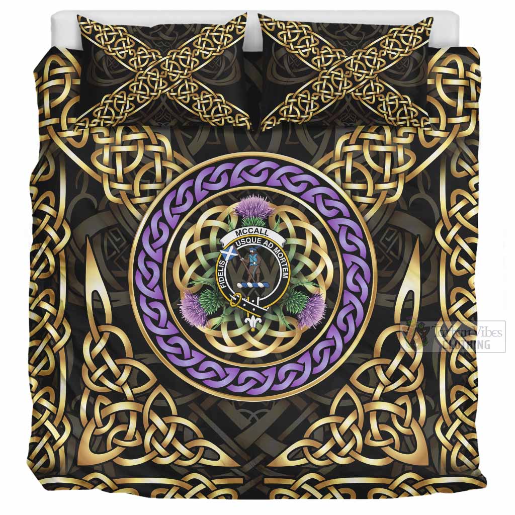 McCall (Caithness) Clan Crest Bedding Set Celtic Scottish Thistle