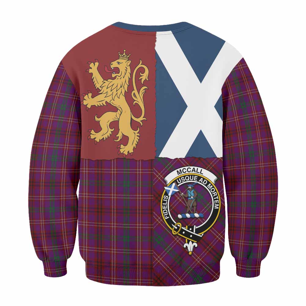 McCall (Caithness) Crest Tartan Sweatshirt with Lion Rampant Saltire Style