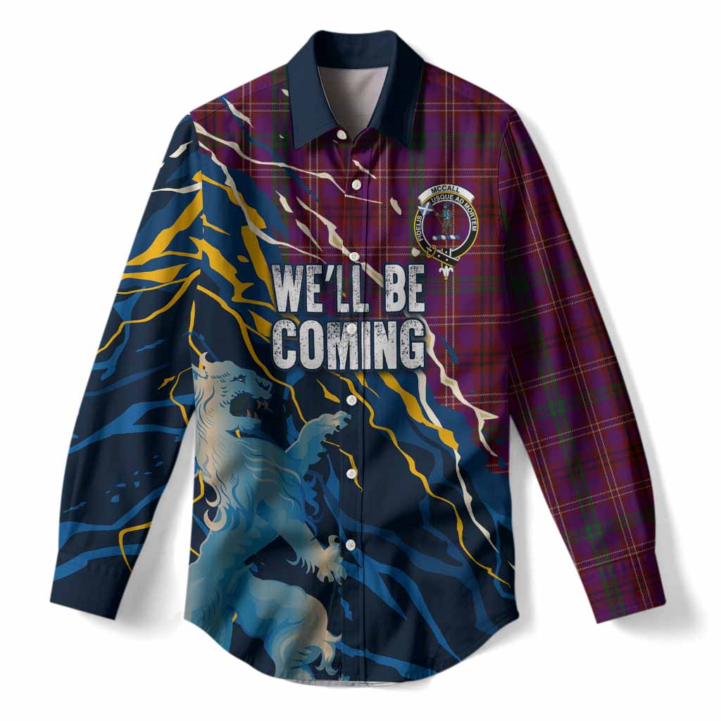 McCall (Caithness) Scotland Tartan Women Casual Shirt WC2026 Football - We'll Be Coming