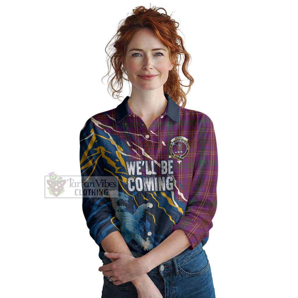McCall (Caithness) Scotland Tartan Women Casual Shirt WC2026 Football - We'll Be Coming