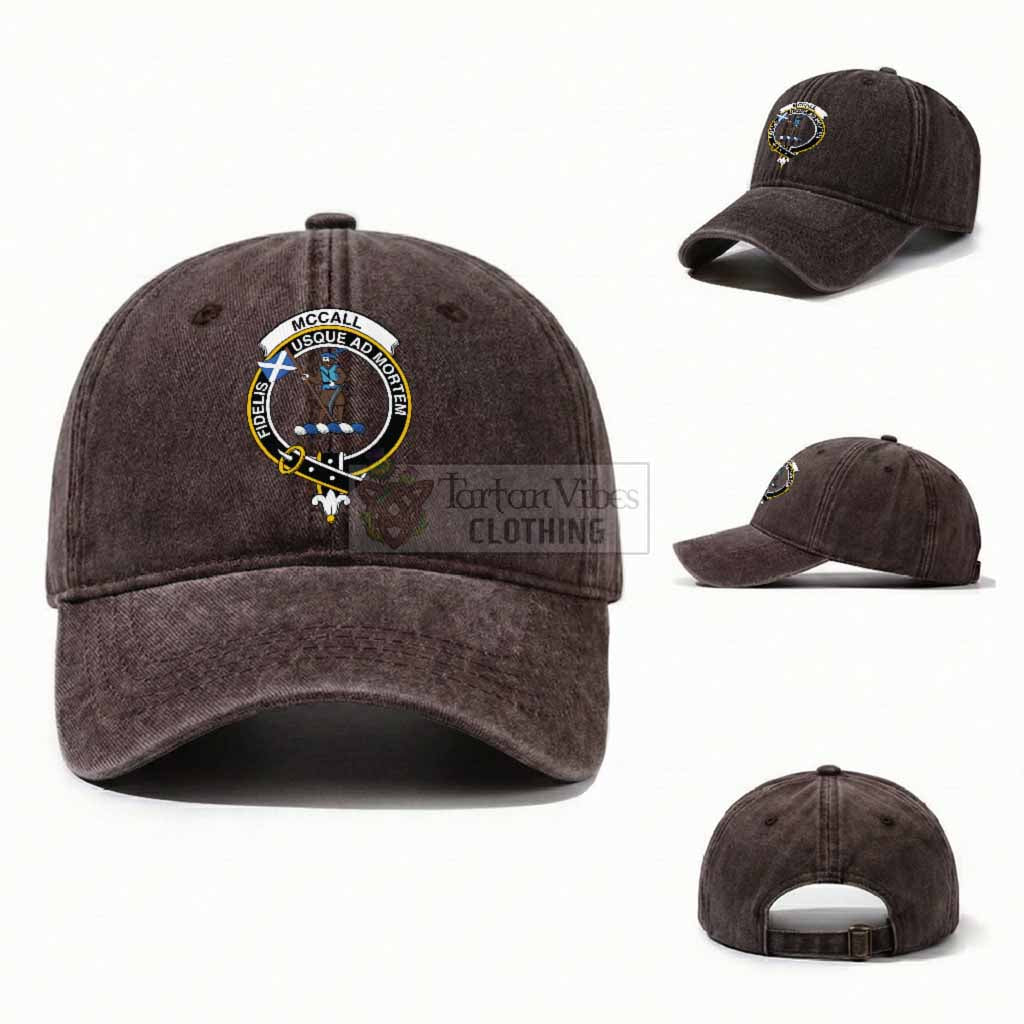 McCall (Caithness) Scottish Clan Crest Washed Baseball Cap
