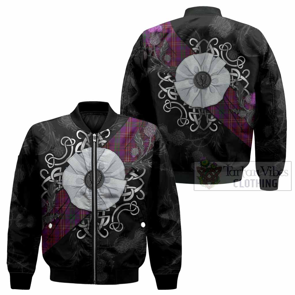McCall (Caithness) Tartan Bomber Jacket Jacobite White Rose - Tartan Vibes Clothing